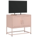 Mueble para TV de acero rosa 68,5x39x60,5 cm