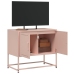 Mueble para TV de acero rosa 68,5x39x60,5 cm