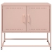 Mueble para TV de acero rosa 68,5x39x60,5 cm