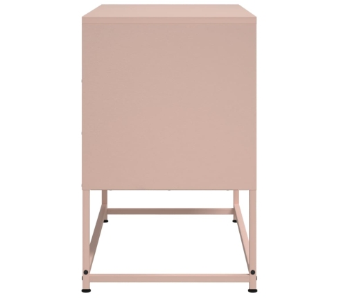 Mueble para TV de acero rosa 68,5x39x60,5 cm