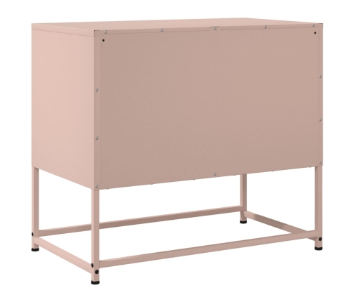 Mueble para TV de acero rosa 68,5x39x60,5 cm