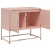 Mueble para TV de acero rosa 68,5x39x60,5 cm