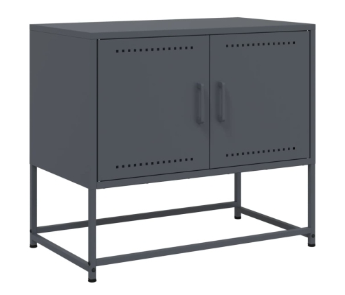 Mueble para TV de acero gris antracita 68,5x39x60,5 cm