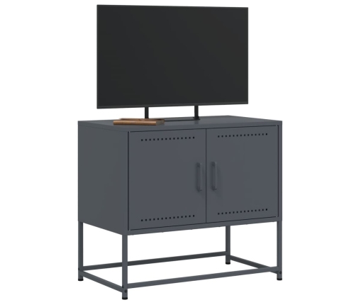 Mueble para TV de acero gris antracita 68,5x39x60,5 cm