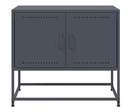 Mueble para TV de acero gris antracita 68,5x39x60,5 cm