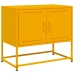 Mueble para TV de acero amarillo mostaza 68,5x39x60,5 cm