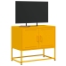 Mueble para TV de acero amarillo mostaza 68,5x39x60,5 cm