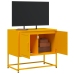 Mueble para TV de acero amarillo mostaza 68,5x39x60,5 cm