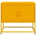 Mueble para TV de acero amarillo mostaza 68,5x39x60,5 cm