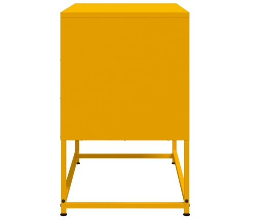 Mueble para TV de acero amarillo mostaza 68,5x39x60,5 cm