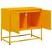 Mueble para TV de acero amarillo mostaza 68,5x39x60,5 cm