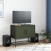 Mueble para TV de acero verde oliva 68,5x39x60,5 cm