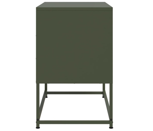 Mueble para TV de acero verde oliva 68,5x39x60,5 cm