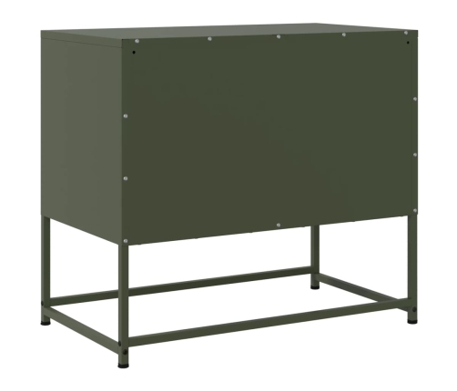 Mueble para TV de acero verde oliva 68,5x39x60,5 cm