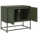 Mueble para TV de acero verde oliva 68,5x39x60,5 cm