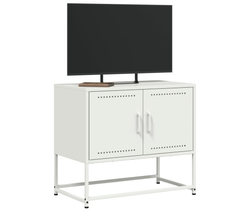 Mueble para TV de acero blanco 68,5x39x60,5 cm