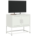 Mueble para TV de acero blanco 68,5x39x60,5 cm