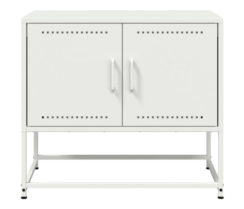 Mueble para TV de acero blanco 68,5x39x60,5 cm