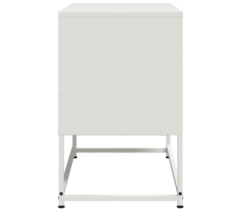 Mueble para TV de acero blanco 68,5x39x60,5 cm