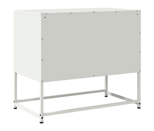 Mueble para TV de acero blanco 68,5x39x60,5 cm