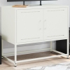 Mueble para TV de acero blanco 68,5x39x60,5 cm