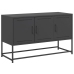 Mueble para TV de acero negro 100,5x39x60,5 cm