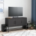 Mueble para TV de acero negro 100,5x39x60,5 cm