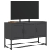 Mueble para TV de acero negro 100,5x39x60,5 cm