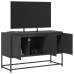 Mueble para TV de acero negro 100,5x39x60,5 cm