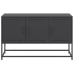 Mueble para TV de acero negro 100,5x39x60,5 cm