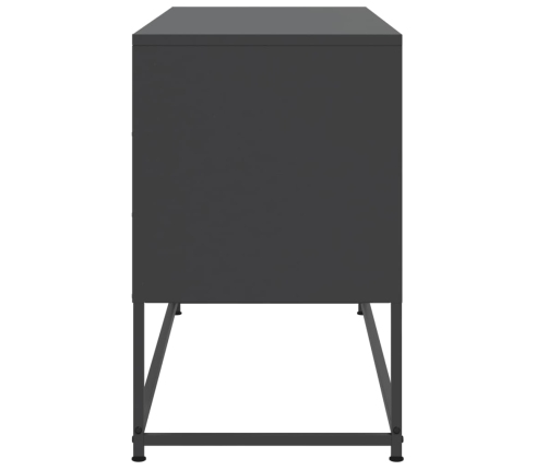 Mueble para TV de acero negro 100,5x39x60,5 cm