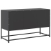 Mueble para TV de acero negro 100,5x39x60,5 cm