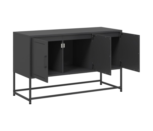 Mueble para TV de acero negro 100,5x39x60,5 cm