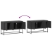 Mueble para TV de acero negro 100,5x39x60,5 cm