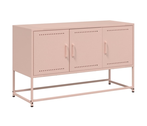 Mueble para TV de acero rosa 100,5x39x60,5 cm