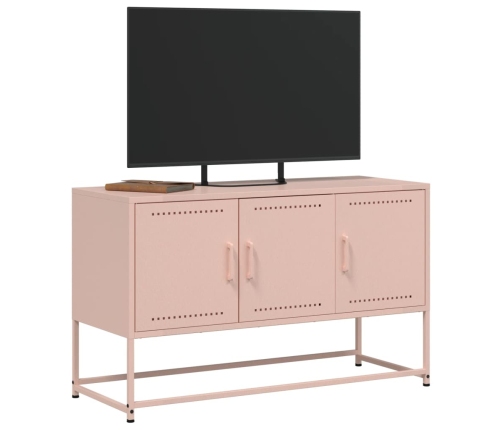 Mueble para TV de acero rosa 100,5x39x60,5 cm