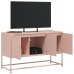 Mueble para TV de acero rosa 100,5x39x60,5 cm