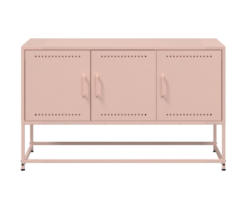 Mueble para TV de acero rosa 100,5x39x60,5 cm