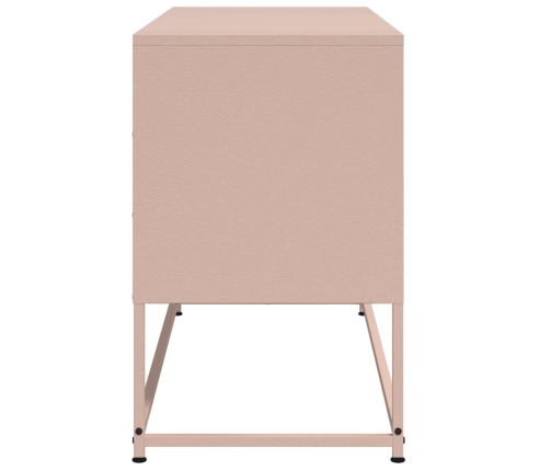 Mueble para TV de acero rosa 100,5x39x60,5 cm