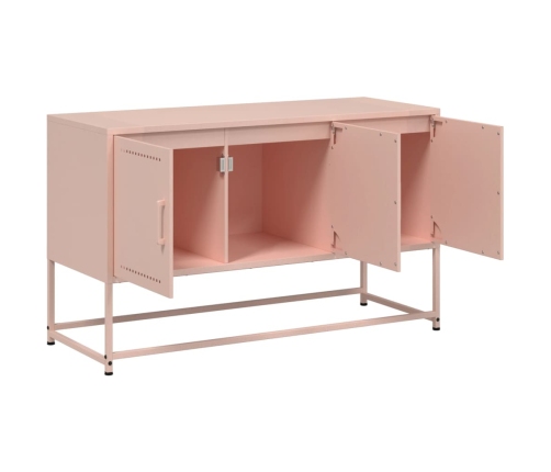 Mueble para TV de acero rosa 100,5x39x60,5 cm