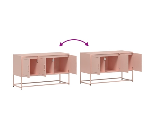 Mueble para TV de acero rosa 100,5x39x60,5 cm