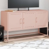 Mueble para TV de acero rosa 100,5x39x60,5 cm