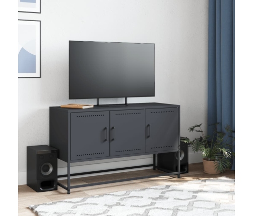 Mueble para TV de acero gris antracita 100,5x39x60,5 cm