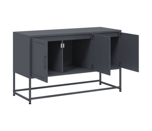 Mueble para TV de acero gris antracita 100,5x39x60,5 cm