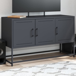 Mueble para TV de acero gris antracita 100,5x39x60,5 cm