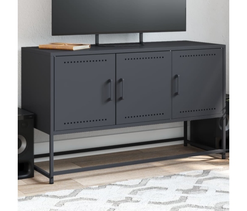 Mueble para TV de acero gris antracita 100,5x39x60,5 cm