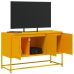 Mueble para TV de acero amarillo mostaza 100,5x39x60,5 cm