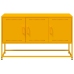 Mueble para TV de acero amarillo mostaza 100,5x39x60,5 cm