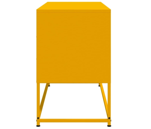 Mueble para TV de acero amarillo mostaza 100,5x39x60,5 cm