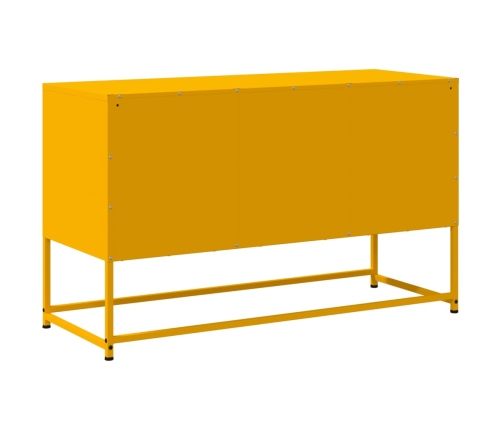 Mueble para TV de acero amarillo mostaza 100,5x39x60,5 cm